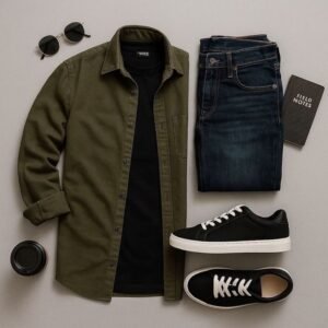 Men’s 3-Piece Fashion Combo – Shirt, Trouser & Shoes